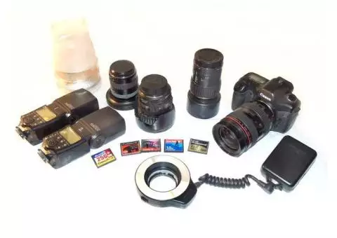 Canon camera and lens