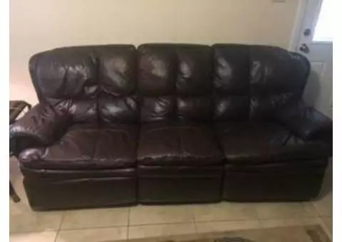 Leather Sofa and Loveseat
